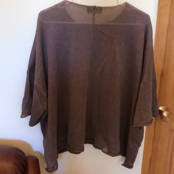 Taupe Linen Sweater by Eskandar - Picture 6 of 8